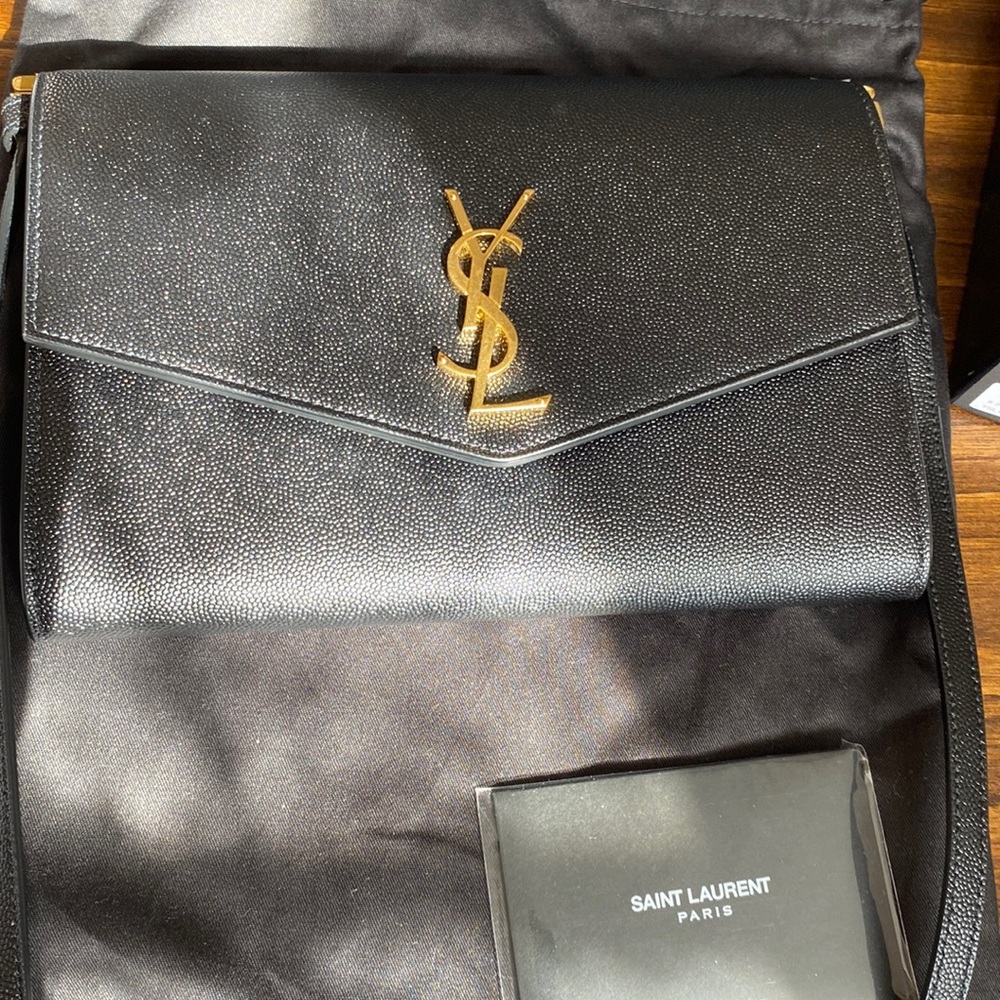 Grained leather crossbody Yves Saint Laurent